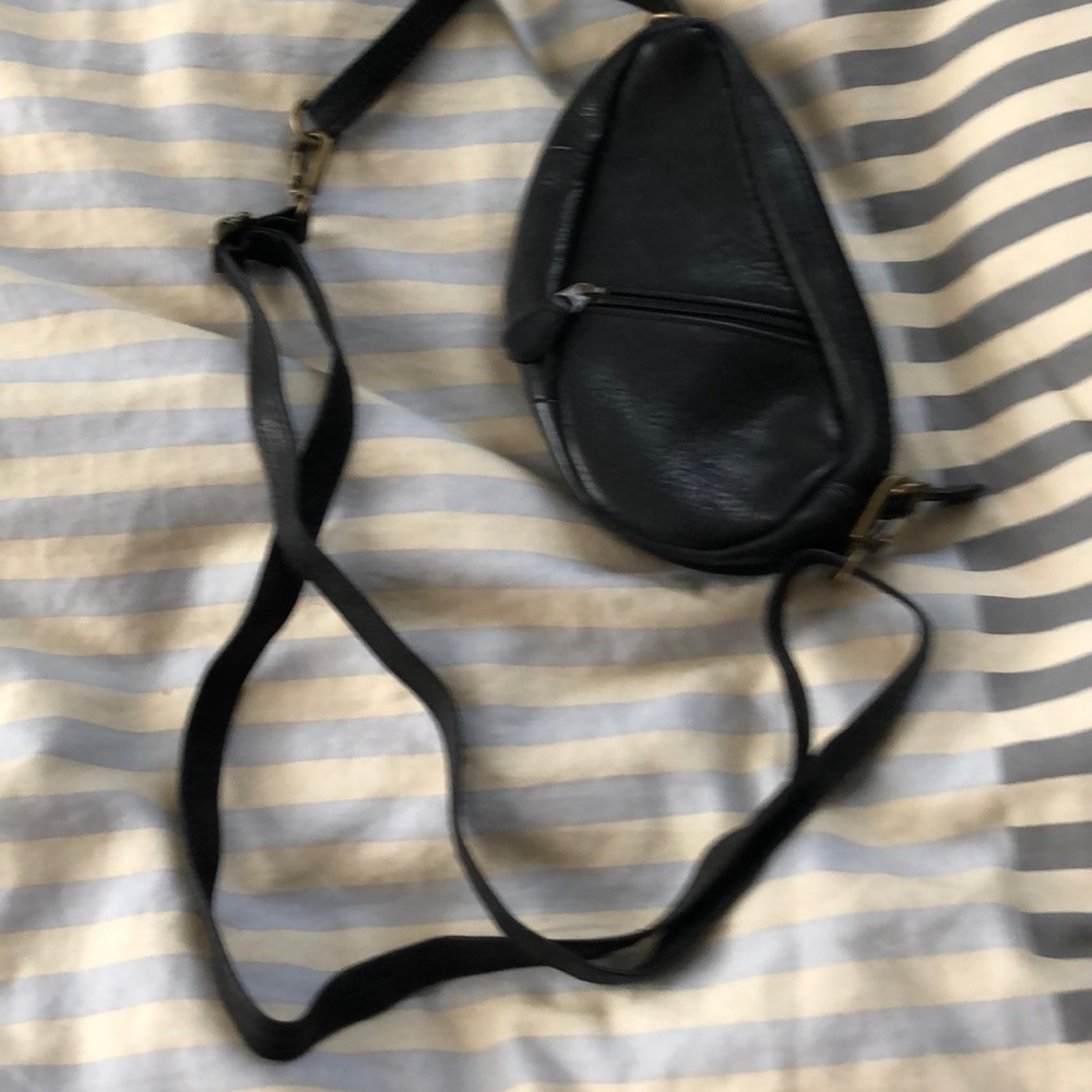 Black leather camera case